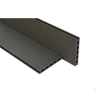 WPC / BPC Hohlkammerdiele WoodoFes, 20 (Stärke) x 145 mm (Breite), stabiles 5-Kammer-System, einseitig glatt gebürstet / einseitig genutet, anthrazit, 2. Wahl / Restposten, Längen und Mengen nach Absprache WPC / BPC Hohlkammerdiele WoodoFes, 20 (Stärke) x 145 mm (Breite), stabiles 5-Kammer-System, einseitig glatt gebürstet / einseitig genutet, anthrazit, 2. Wahl / Restposten, Längen und Mengen nach Absprache