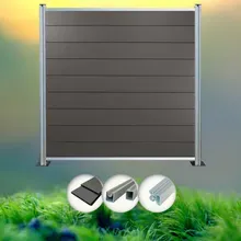 Woodstore24 WoodoZaun - WPC Sichtschutzzaun - Anthrazit - 185 cm x 180 cm - Gartenzaun Komplettset - inkl. Pfosten Silber Eloxiert - 4x Zaun & 5x Pfosten Woodstore24 WoodoZaun - WPC Sichtschutzzaun - Anthrazit - 185 cm x 180 cm - Gartenzaun Komplettset - inkl. Pfosten Silber Eloxiert - 4x Zaun & 5x Pfosten