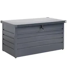Gartenbox 385L Anthrazit wasserdicht abschließbar bis 100kg verzinkt Gartenbox 385L Anthrazit wasserdicht abschließbar bis 100kg verzinkt