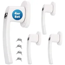 monzana® Fenstergriff 4er-Set Weiß abschließbar monzana® Fenstergriff 4er-Set Weiß abschließbar