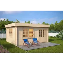 Gartenhaus “Ian A” 5x4m | Gartenhaus mit Gartenbüro | 4x5m großes Gartenhaus aus Holz | Moderne Gartenlounge mit Flachdach Gartenhaus “Ian A” 5x4m | Gartenhaus mit Gartenbüro | 4x5m großes Gartenhaus aus Holz | Moderne Gartenlounge mit Flachdach