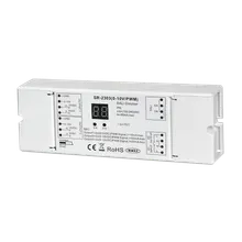 SR-2303 DALI auf 0-10V/PWM Konverter 2-Kanal mit Digital-Display und AC-Relais SR-2303 DALI auf 0-10V/PWM Konverter 2-Kanal mit Digital-Display und AC-Relais