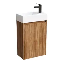 HOROW Y40-H1 Waschbecken mit 40 cm Hängendem Unterschrank, Dunkelbraun HOROW Y40-H1 Waschbecken mit 40 cm Hängendem Unterschrank, Dunkelbraun