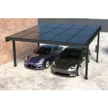 Carport Bausatz, Aluminium mit Solardach für 2 PKW, Modulleistung 460 W, 15 Module pro Carport, Caportmaße 5200 x 5850 x 3000 mm, beidseitig Glasmodule 460 W / Modul mit Alurahmen Carport Bausatz, Aluminium mit Solardach für 2 PKW, Modulleistung 460 W, 15 Module pro Carport, Caportmaße 5200 x 5850 x 3000 mm, beidseitig Glasmodule 460 W / Modul mit Alurahmen