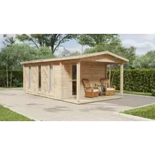 Gartenhaus mit Toilette “Martin 1” 4x7m | Großes Gartenhaus mit Terrasse und Satteldach | Holzhaus Gartenhaus mit Toilette “Martin 1” 4x7m | Großes Gartenhaus mit Terrasse und Satteldach | Holzhaus
