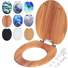 Toilettensitz Holz mit Absenkautomatik MDF Toilettensitz Holz mit Absenkautomatik MDF