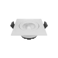 DILED LED Einbauleuchte 6 W – eckig, dimmbar, 230 V, Ø68 mm, 2700 K / 3000 K / Weiß / Stahl DILED LED Einbauleuchte 6 W – eckig, dimmbar, 230 V, Ø68 mm, 2700 K / 3000 K / Weiß / Stahl