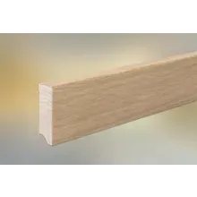 Sockelleiste Eiche furniert für Parkett und Massivholzdielen, 58 x 15 mm, klar lackiert, 240 cm Sockelleiste Eiche furniert für Parkett und Massivholzdielen, 58 x 15 mm, klar lackiert, 240 cm