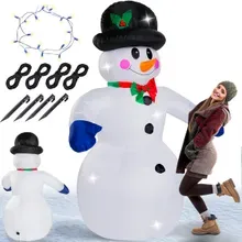 Aufblasbare Weihnachtsdeko Schneemann mit 20 LEDs Aufblasbare Weihnachtsdeko Schneemann mit 20 LEDs