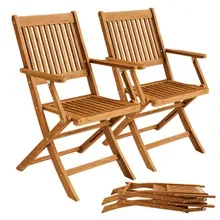 Casaria® Gartenstuhl Sydney 2er-Set Akazie FSC®-zertifiziert Casaria® Gartenstuhl Sydney 2er-Set Akazie FSC®-zertifiziert