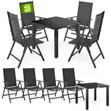 Casaria® Garten-Sitzgruppe Bern 5-tlg Anthrazit Alu Casaria® Garten-Sitzgruppe Bern 5-tlg Anthrazit Alu