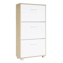Schuhschrank Eiche/Weiß 115x60x24cm Schuhschrank Eiche/Weiß 115x60x24cm
