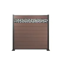 WPC Zaun, braun, Komplettset mit Designelement, 20 mm (Stärke) x 1800 mm (Breite) x 1850 mm (Höhe), Sichtschutz / Steckzaun / Modulares Zaunsystem inkl. Start- und Abschlussprofil (Serie WoodoNorderney+ ohne Pfosten) WPC Zaun, braun, Komplettset mit Designelement, 20 mm (Stärke) x 1800 mm (Breite) x 1850 mm (Höhe), Sichtschutz / Steckzaun / Modulares Zaunsystem inkl. Start- und Abschlussprofil (Serie WoodoNorderney+ ohne Pfosten)
