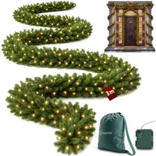 Casaria® Weihnachtsgirlande Premium 3m mit Lichterkette Casaria® Weihnachtsgirlande Premium 3m mit Lichterkette