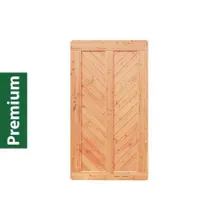 Premium Douglasie Gartentür, Sichtschutzzaun Holz, 100 cm (B) x 178,5 cm (H), Fischgrätmuster mit Mittelsträbe - natur Premium Douglasie Gartentür, Sichtschutzzaun Holz, 100 cm (B) x 178,5 cm (H), Fischgrätmuster mit Mittelsträbe - natur