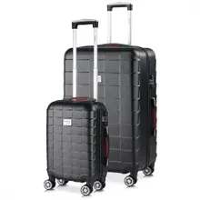 monzana® Hartschalenkoffer-Set 2-tlg Exopack Schwarz ABS monzana® Hartschalenkoffer-Set 2-tlg Exopack Schwarz ABS