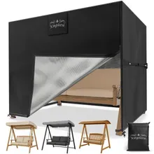 Kingsleeve® Abdeckplane Hollywoodschaukel Anthrazit 210x150x150cm 9100mm Wassersäule Kingsleeve® Abdeckplane Hollywoodschaukel Anthrazit 210x150x150cm 9100mm Wassersäule