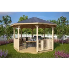 Holzpavillon “Elizabeth XL” Ø 4m | Gartenpavillon aus Holz | Gartenpavillon 3x3m | Holzpavillon 4x4m | Mini-Gartenhaus Holzpavillon “Elizabeth XL” Ø 4m | Gartenpavillon aus Holz | Gartenpavillon 3x3m | Holzpavillon 4x4m | Mini-Gartenhaus