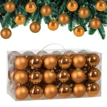 Casaria® Weihnachtskugeln Kupfer 54-tlg in matt & glänzend Casaria® Weihnachtskugeln Kupfer 54-tlg in matt & glänzend