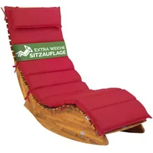 Auflage Saunaliege Rot 177x58x7cm Auflage Saunaliege Rot 177x58x7cm