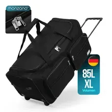 monzana® Rollenreisetasche Schwarz 85L monzana® Rollenreisetasche Schwarz 85L