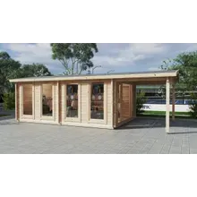 Großes Gartenzimmer mit Vordach “David 2” 8x4m | Modernes Gartenhaus aus Holz mit Vordach | Überdachung aus Holz Großes Gartenzimmer mit Vordach “David 2” 8x4m | Modernes Gartenhaus aus Holz mit Vordach | Überdachung aus Holz