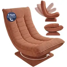 Sessel Aberdeen Terrakotta Cord 5fach verstellbar 360 Grad drehbar klappbar Sessel Aberdeen Terrakotta Cord 5fach verstellbar 360 Grad drehbar klappbar