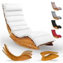 Saunaliege Java Akazie FSC®-zertifiziert mit Auflage Creme Saunaliege Java Akazie FSC®-zertifiziert mit Auflage Creme
