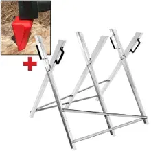 Deuba® Arbeitsbock Metall + Spaltkeil Rot Karbonstahl Deuba® Arbeitsbock Metall + Spaltkeil Rot Karbonstahl