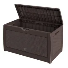 Casaria® Gartenbox Rato 310L Braun Rattan Optik wasserdicht Casaria® Gartenbox Rato 310L Braun Rattan Optik wasserdicht