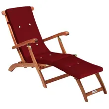 Gartenliege Queen Mary® Akazie FSC®-zertifiziert inkl Auflage Rot Gartenliege Queen Mary® Akazie FSC®-zertifiziert inkl Auflage Rot