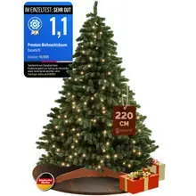 Casaria® Künstlicher Weihnachtsbaum Premium 220cm mit Lichterkette Holzständer FSC® Casaria® Künstlicher Weihnachtsbaum Premium 220cm mit Lichterkette Holzständer FSC®