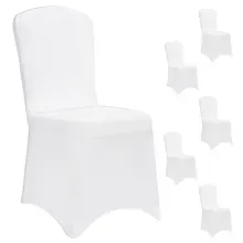 Stuhlhusse 6er-Set Weiß OEKO-TEX® Stuhlhusse 6er-Set Weiß OEKO-TEX®