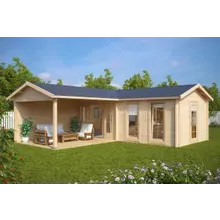 Eck-Gartenhaus “Hansa Corner Deluxe B” 7x7m | Großes Eck-Sommerhaus mit Veranda | Deluxe-Gartenhaus 21m² | 12m² Veranda Eck-Gartenhaus “Hansa Corner Deluxe B” 7x7m | Großes Eck-Sommerhaus mit Veranda | Deluxe-Gartenhaus 21m² | 12m² Veranda