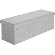 Casaria® Sitzbank Grau 115x38x38cm mit Stauraum faltbar Casaria® Sitzbank Grau 115x38x38cm mit Stauraum faltbar