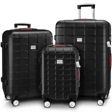 monzana® Hartschalenkoffer-Set Exopack 3-tlg Schwarz ABS Zubehör monzana® Hartschalenkoffer-Set Exopack 3-tlg Schwarz ABS Zubehör