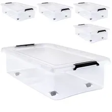 Aufbewahrungsbox 4er-Set Transparent 60x40x17cm 30L Aufbewahrungsbox 4er-Set Transparent 60x40x17cm 30L