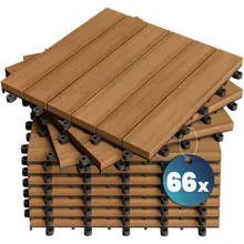 Holzfliese Akazienholz 66er-Set 30x30cm Holzfliese Akazienholz 66er-Set 30x30cm