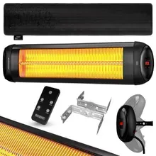 monzana® Heizstrahler MZH2501 Schwarz 2500W 90° verstellbar monzana® Heizstrahler MZH2501 Schwarz 2500W 90° verstellbar