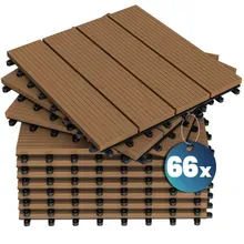 Casaria® WPC Fliesen 66er-Set Klassik Terrakotta - 30x30cm Casaria® WPC Fliesen 66er-Set Klassik Terrakotta - 30x30cm
