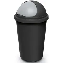 Mülleimer Schwarz/Grau Kunststoff 50L Mülleimer Schwarz/Grau Kunststoff 50L