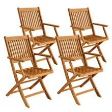 Casaria® Gartenstuhl Sydney 4er-Set Akazie FSC®-zertifiziert Casaria® Gartenstuhl Sydney 4er-Set Akazie FSC®-zertifiziert
