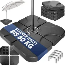 Casaria® Platten für Schirmständer 4er-Set 105x105x7cm Casaria® Platten für Schirmständer 4er-Set 105x105x7cm