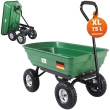 Bollerwagen Grün 103,5x51x92,5cm mit Kippfunktion Bollerwagen Grün 103,5x51x92,5cm mit Kippfunktion
