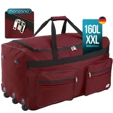 monzana® XXL Reisetasche mit Trolleyfunktion 160L rot monzana® XXL Reisetasche mit Trolleyfunktion 160L rot