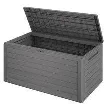 Casaria® Gartenbox Woody 280L Grau Holzoptik wasserdicht Casaria® Gartenbox Woody 280L Grau Holzoptik wasserdicht