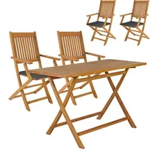 Garten-Sitzgruppe Bari 5-tlg Akazienholz FSC®-zertifiziert Sitzkissen Anthrazit Garten-Sitzgruppe Bari 5-tlg Akazienholz FSC®-zertifiziert Sitzkissen Anthrazit