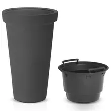 Casaria® Blumentopf Anthrazit 63x40cm Casaria® Blumentopf Anthrazit 63x40cm