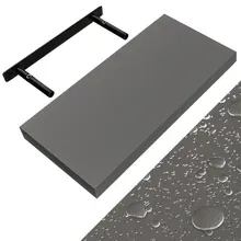 Casaria® Wandregal Schweberegal 50cm Grau + Halterung Casaria® Wandregal Schweberegal 50cm Grau + Halterung
