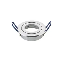 Einbaurahmen für LED Spots – 83 mm, schwenkbar, rund, Lochmaß 68 mm, GU10/MR16-kompatibel Einbaurahmen für LED Spots – 83 mm, schwenkbar, rund, Lochmaß 68 mm, GU10/MR16-kompatibel